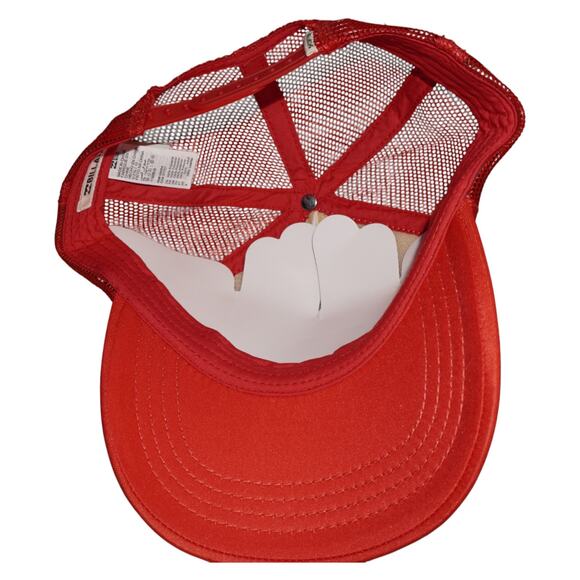 Billabong “Just Beachy” Trucker Hat Red White Mesh Snapback Surf Y2K Retro Cap - Picture 5 of 8